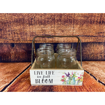 Mason Jar Live Life in Full Bloom