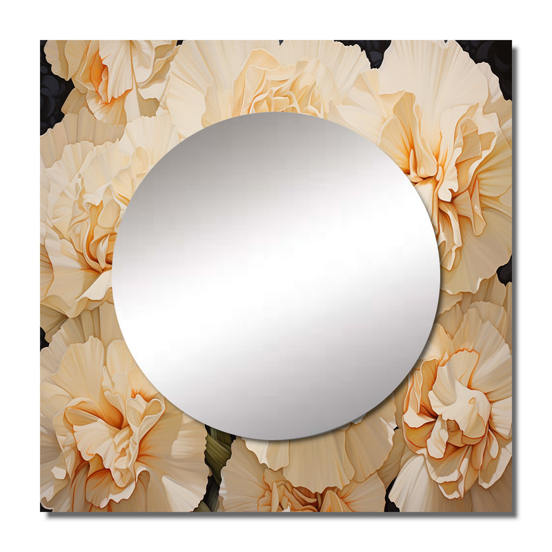 Miroir carré avec œillets Emilliana, 36 po x 36 po