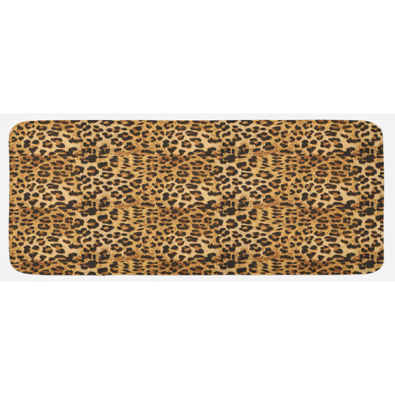 Eclectic Animal Print Polyester Kitchen Mat