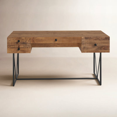 Rafi Solid Wood Writing Desk