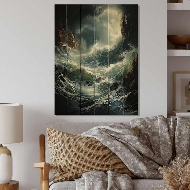Stormy Seas Beauty IV sur bois, H 20 po x l 10 po x P 0,78 po