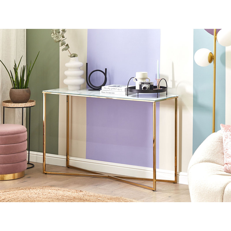 Adarian 120cm Glass Top Console Table