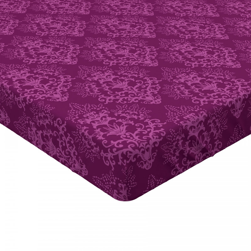 Microfiber Damask Fitted Sheet, Full Fitted Sheet