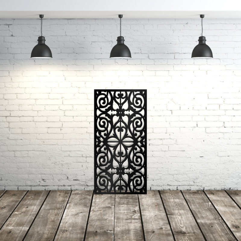 Classic flow Aluminum Laser-Cut Privacy Screen Panel  – Powder-Coated Outdoor Metal Wall Art, Decorative Garden Fence Privacy Divider