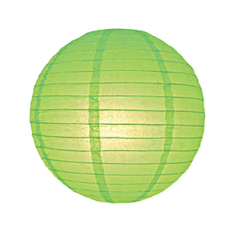 35cm H Paper Round Pendant Shade ( Clip On ), Light Lime