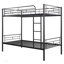 Lit superposé simple au-dessus d'un lit simple en métal avec structure en acier robuste et conception polyvalente pour une utilisation efficace et durable-1784307101