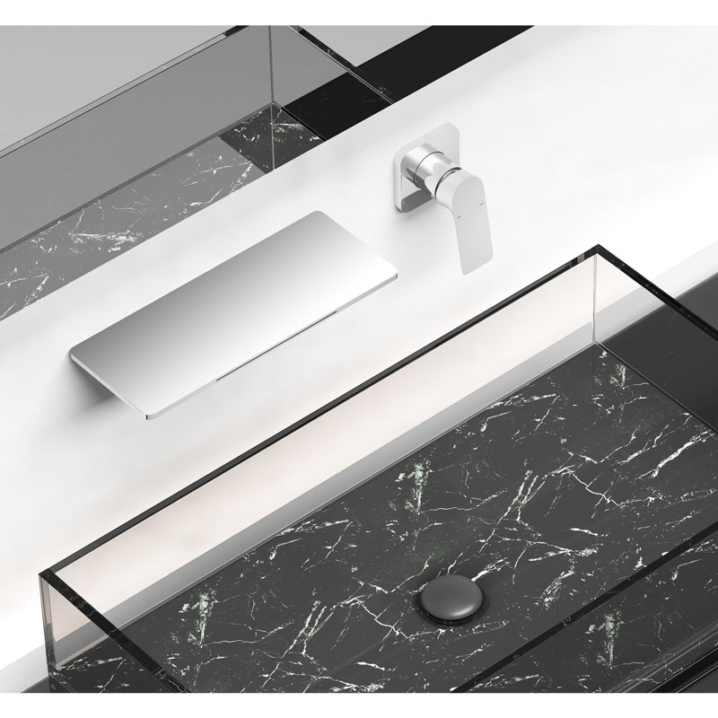 Robinet de lavabo de salle de bain Waterfall Design - Fabriqué en laiton de qualité supérieure, simple pour une température d'eau rapide et une altération du débit