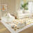 Modular Sectional Sofa Set with Removable Backrests and Soft Pillows