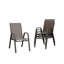 Chaises de patio extérieures empilables, ensemble de meubles de jardin en métal à haut dossier avec tissu textilène respirant, conception peu encombrante-1661295591