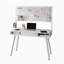 Bureau d'ordinateur avec rangement blanc magnétique effaçable à sec Techni Mobile