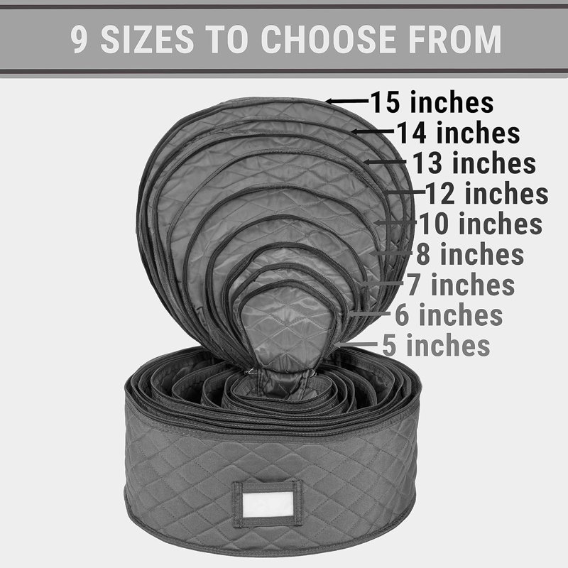 Fabric Dining Plates Storage with Felt Dividers Included