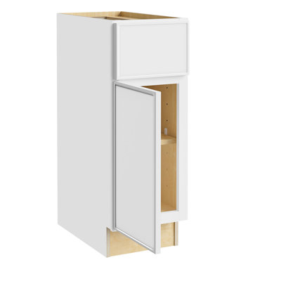 Gallery Express Alton Plywood Assembled 21 in W X 24 in D X 34.5 in H Base Kitchen Cabinet with Drawer Left in White
