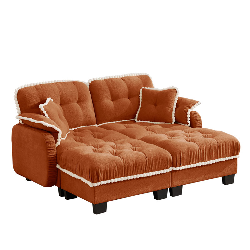 Canapé en forme de U avec 4 coussins Chenille Cloud