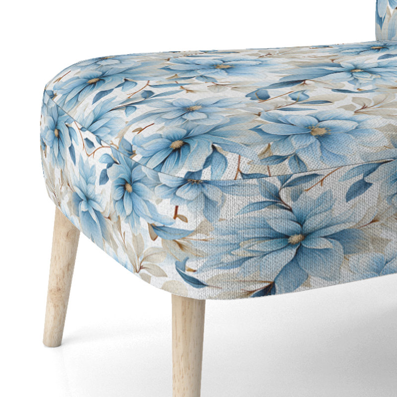 Chaise d'appoint rembourrée Blue Coastal Harmony