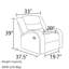 Fauteuil inclinable manuel moderne en similicuir noir de 84 cm de large