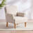  Striped Upholstered Wooden Chair Set With Rolled Arm-928195106