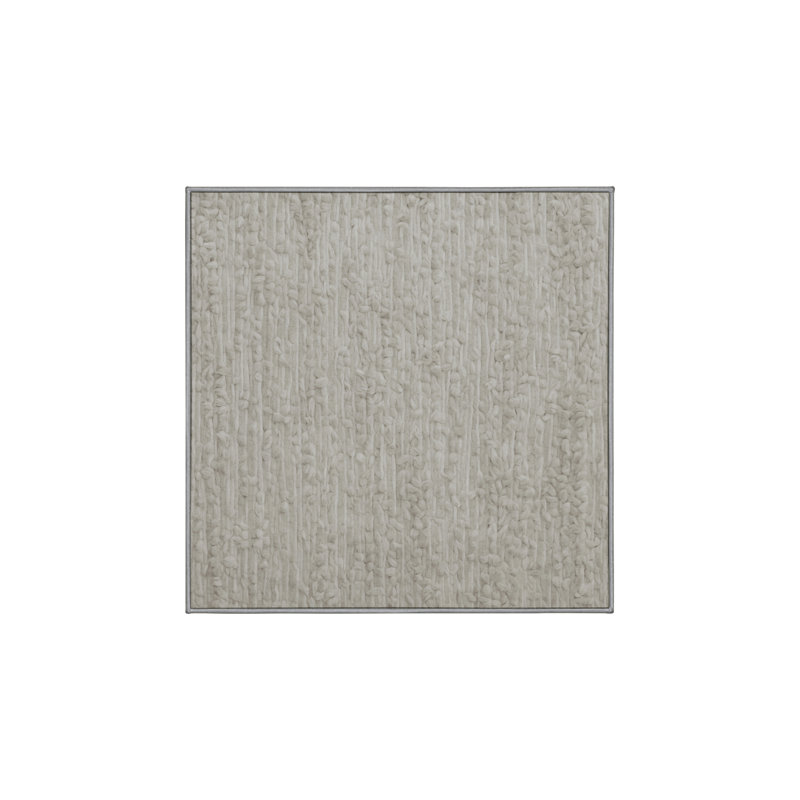 Machine Washable Gray Area Rug, Square 3'