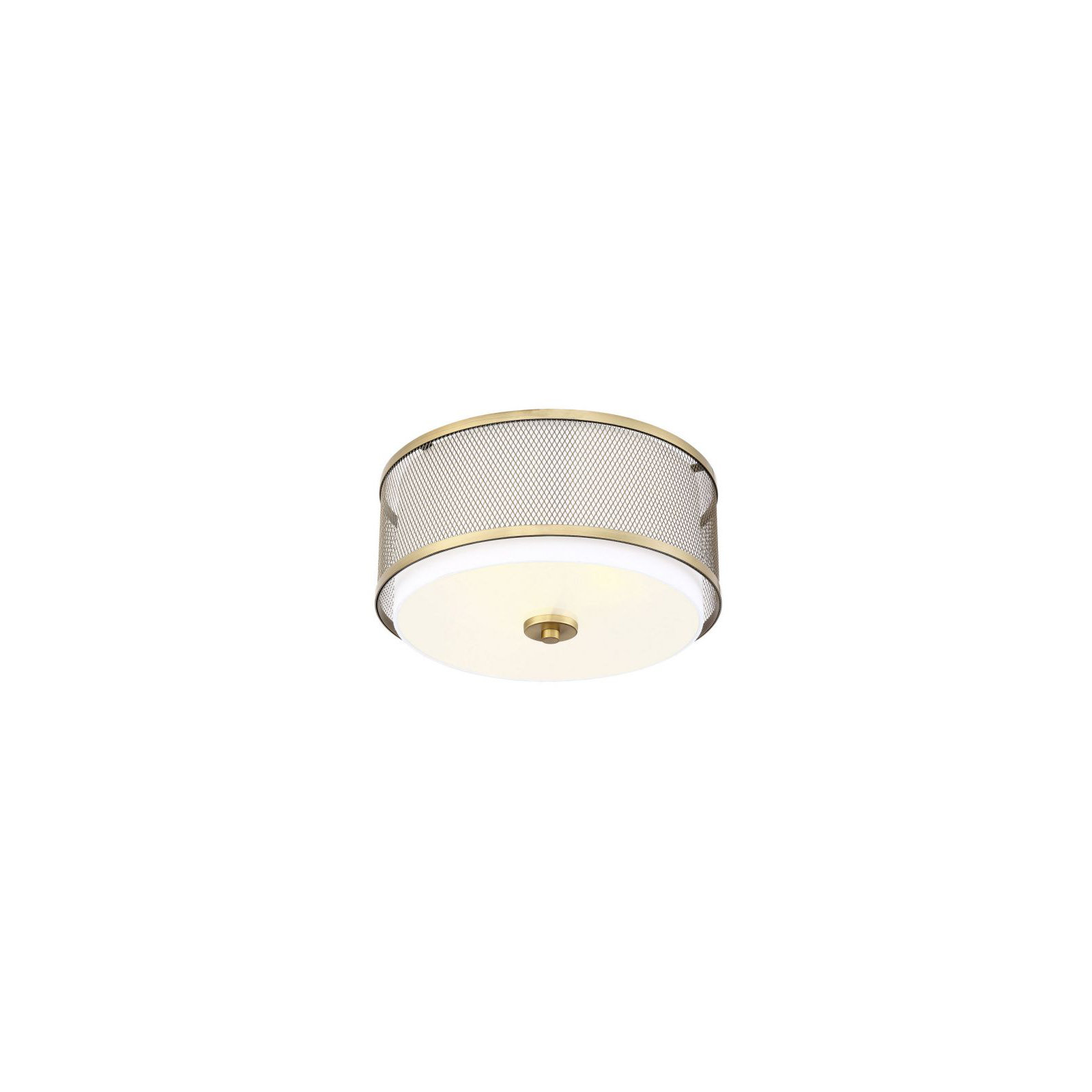 Penn 3 -Light 14.75" Flush Mount, Natural Brass