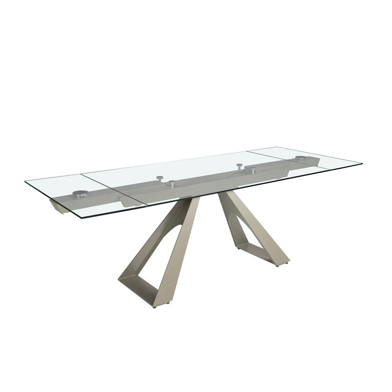 Extendable Glass Top Dining Table