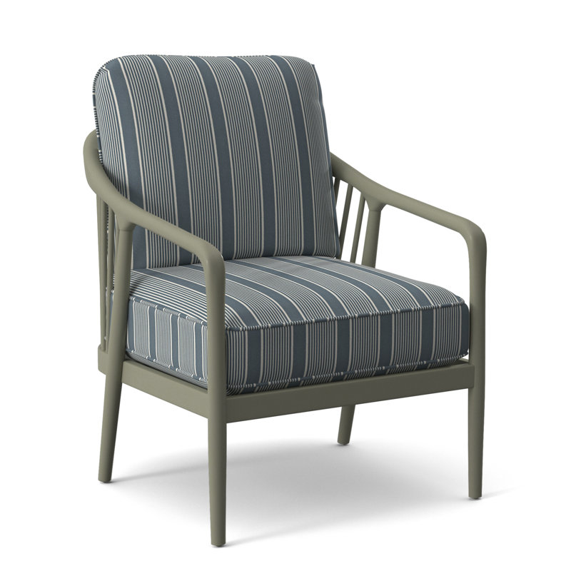 Guinevere Armchair, Lapis Plaid; 0126-63, Greystone