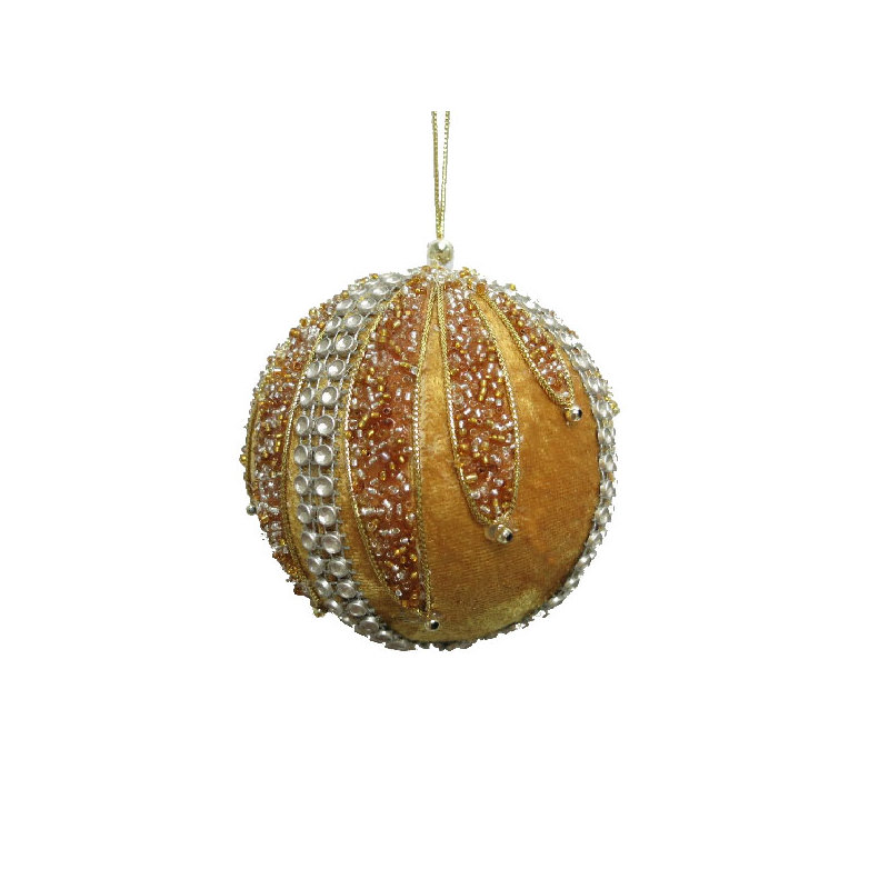 10cm Bauble, Antique Gold/Gold