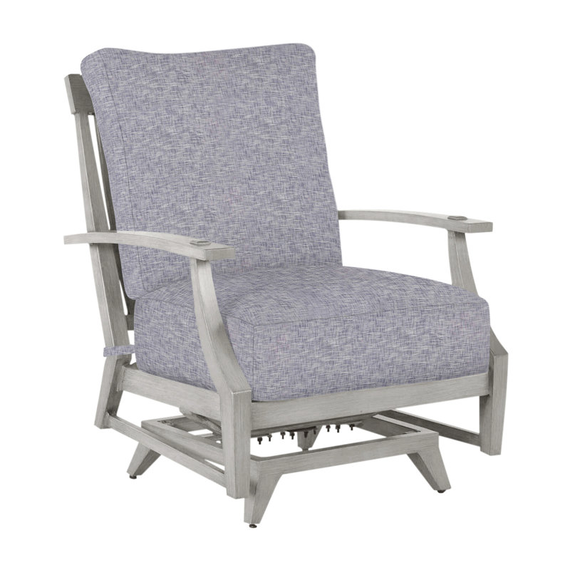 Croquet Aluminum Spring Lounge - Oyster, No Welt, Oyster, Rollo Cream InsideOut® Linen