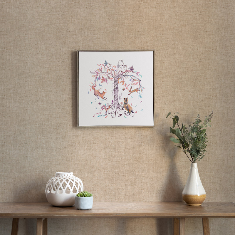 Leaping Into The Fauna - Floater Frame Print, 49cm H x 49cm W x 3.5cm D