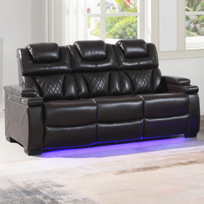 Valmont Prestige LED Console Power Reclining Sofa