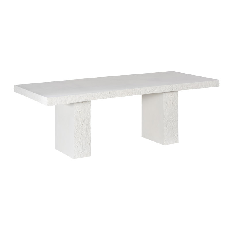 Robusto Dining Table, White Stone