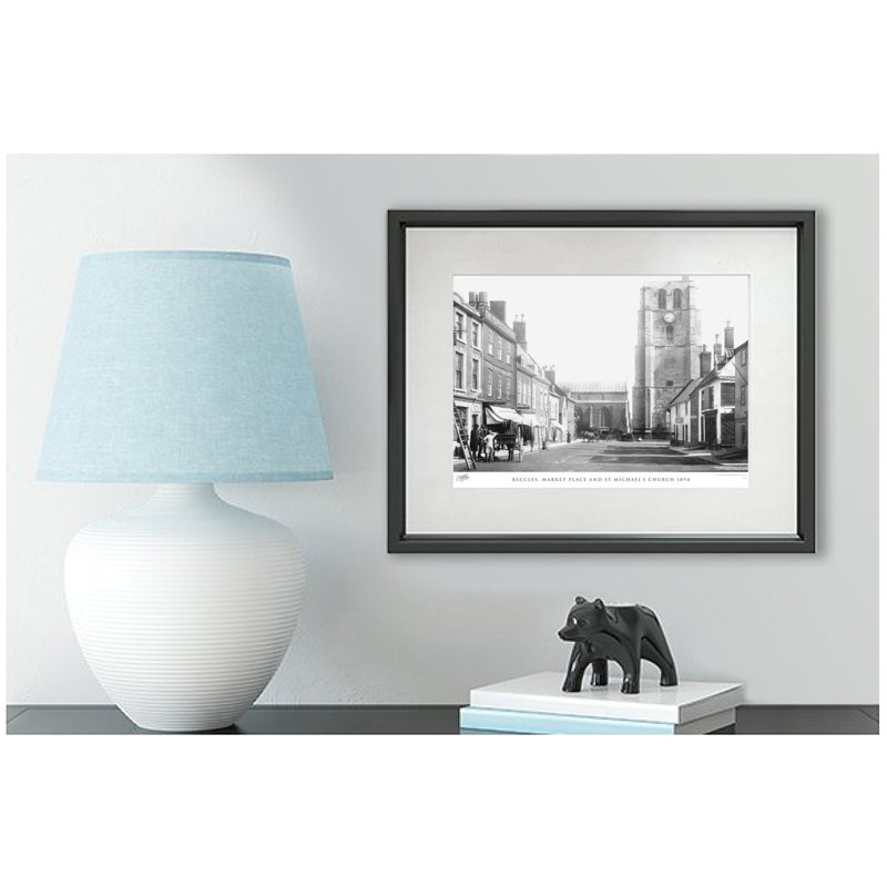 Beccles, Market Place And St Michaels Church 1894 - Single Picture Frame Print, 60cm H x 80cm W x 2.3cm D