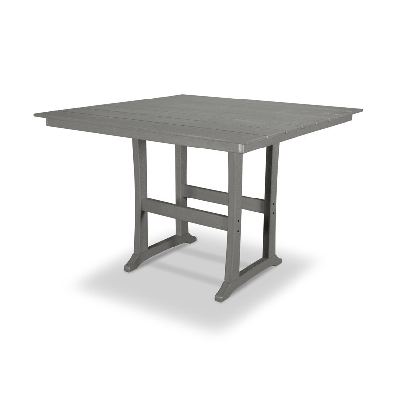 Farmhouse Trestle Dining Table, Dark Gray
