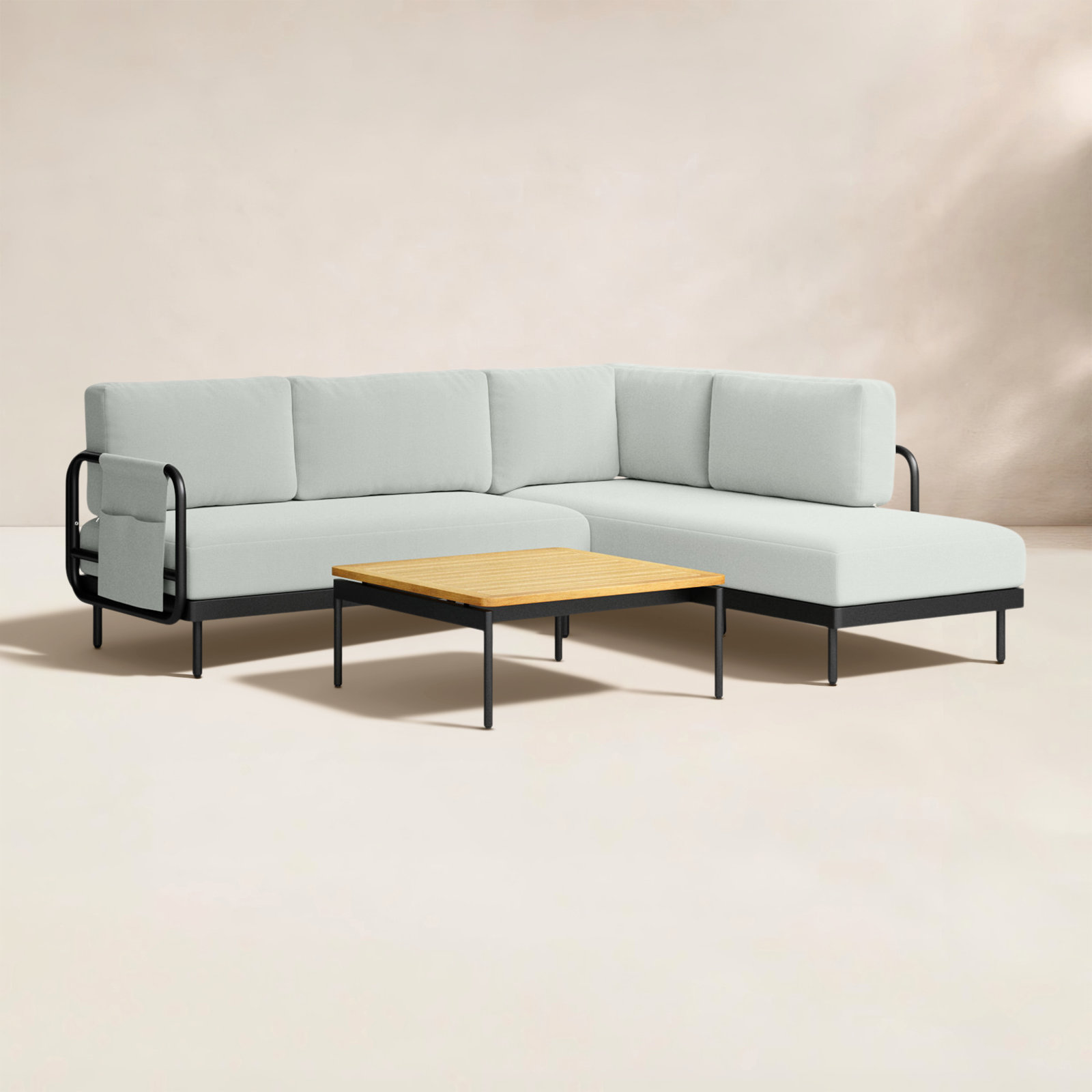 Evani 5-Person Patio Seating Group, Beige