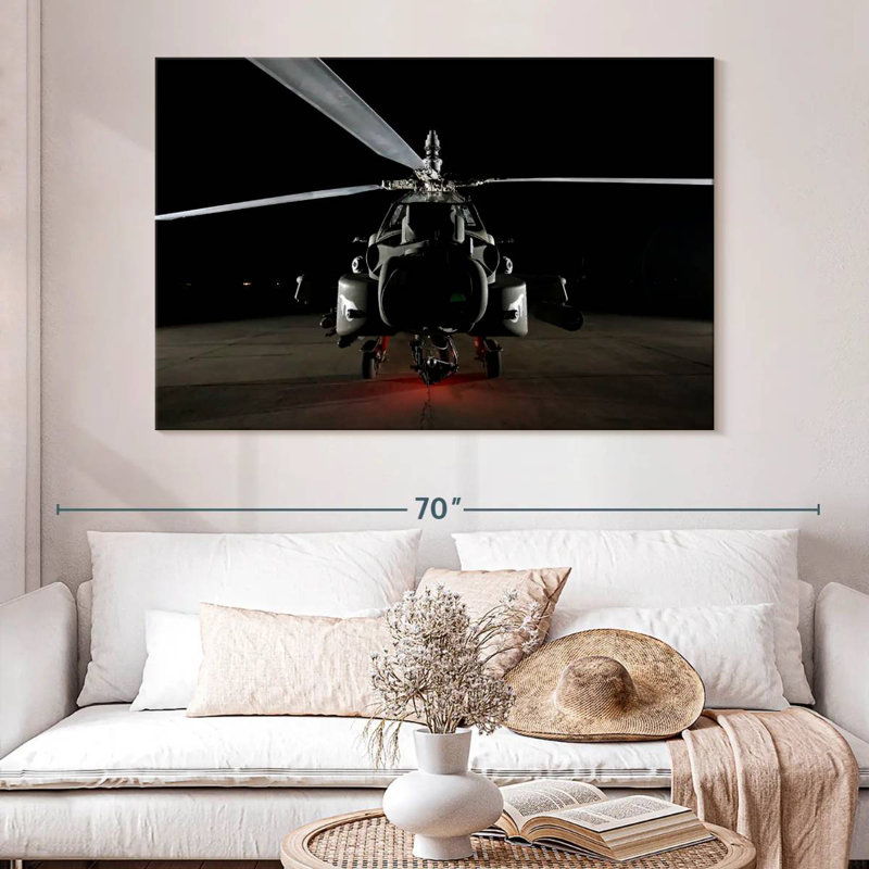 Hélicoptère militaire Mehar Apache, H 34 po x l 51 po