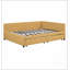Lit de jour rembourré avec 2 tiroirs de rangement - Canapé-lit en lin - Sans sommier, multifonctionnel pour chambre à coucher / salon-1270821256