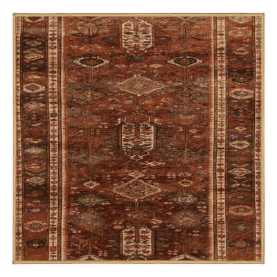 Tapis brun turc lavable à la machine