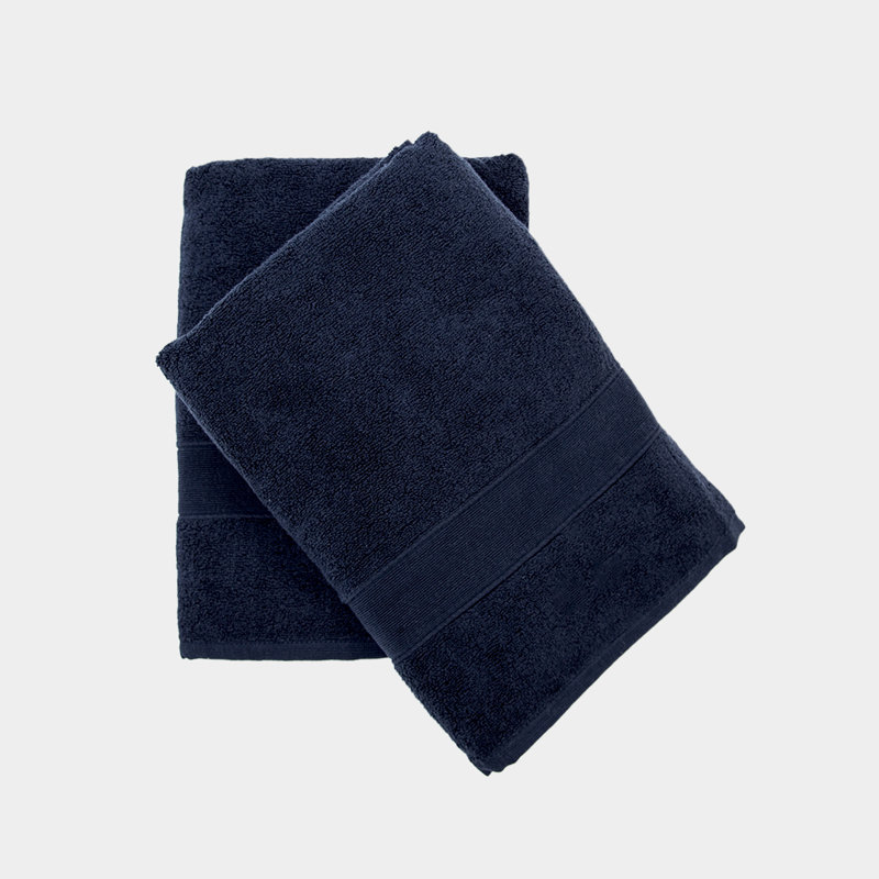 Ensemble de serviettes de bain en coton 2 pièces Luxury, Marine