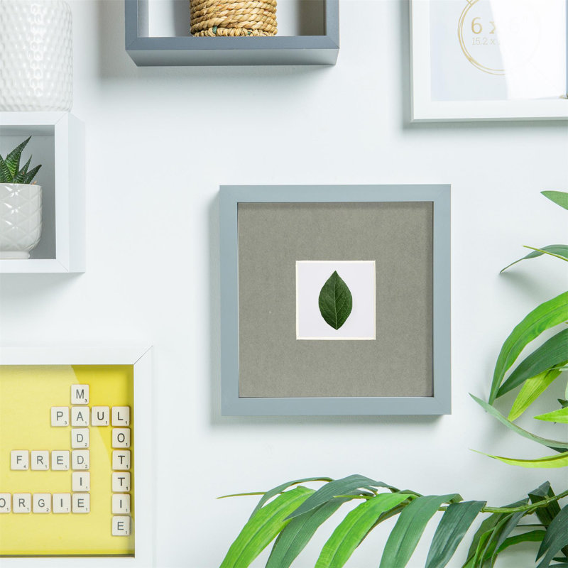 3D Box Photo Frame Mount, 3" x 3", Grey