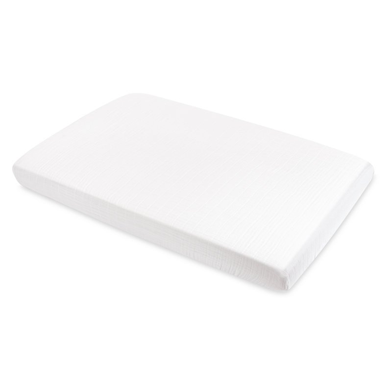 Plain White Muslin Mini Fitted Sheet