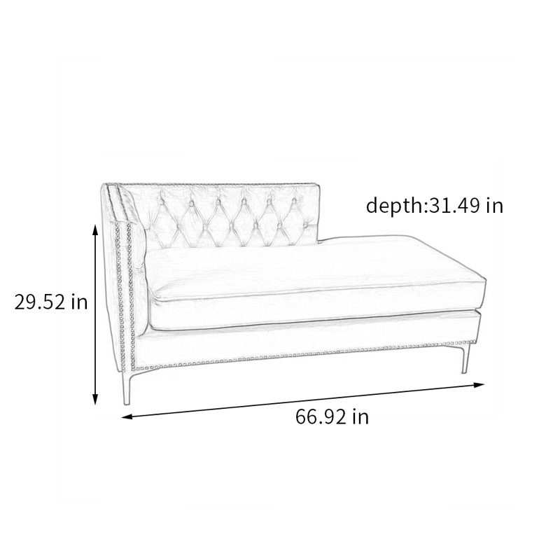 Chaise longue rembourrée Kahok, Mélange de polyester jaune Malze