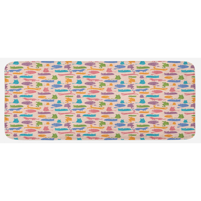 Tapis de cuisine multicolore multicolore