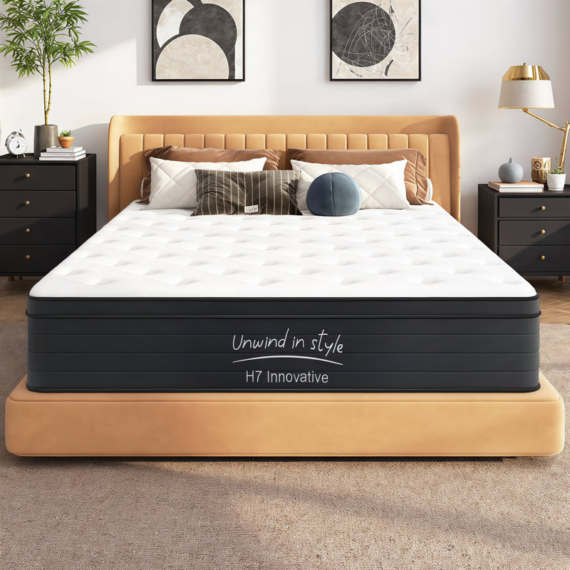 10/12 Inch Medium Firm Hybrid Mattress - Pocket Springs & Cool Memory Foam, CertiPUR-US Certified, Motion Isolation, Bed-in-a-Box
