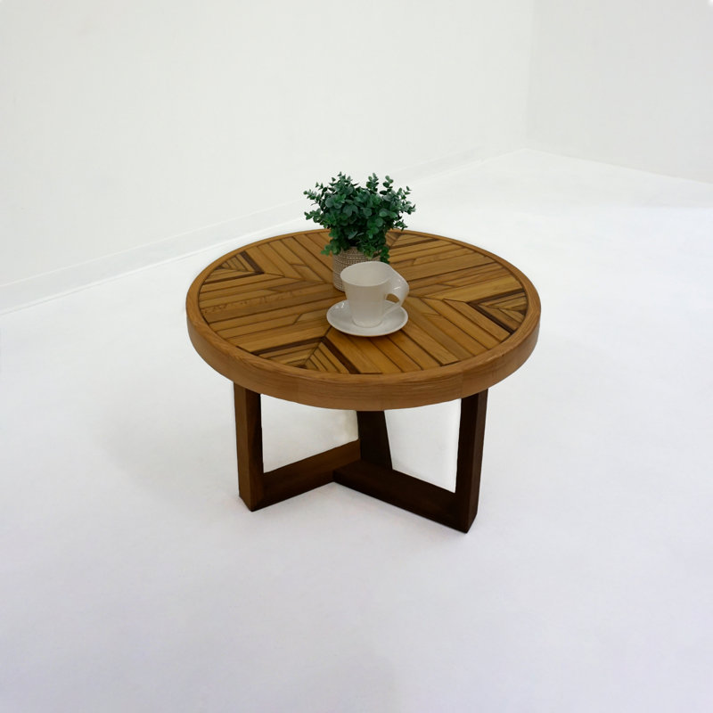 Table basse Table en bois époxy massif Ethno