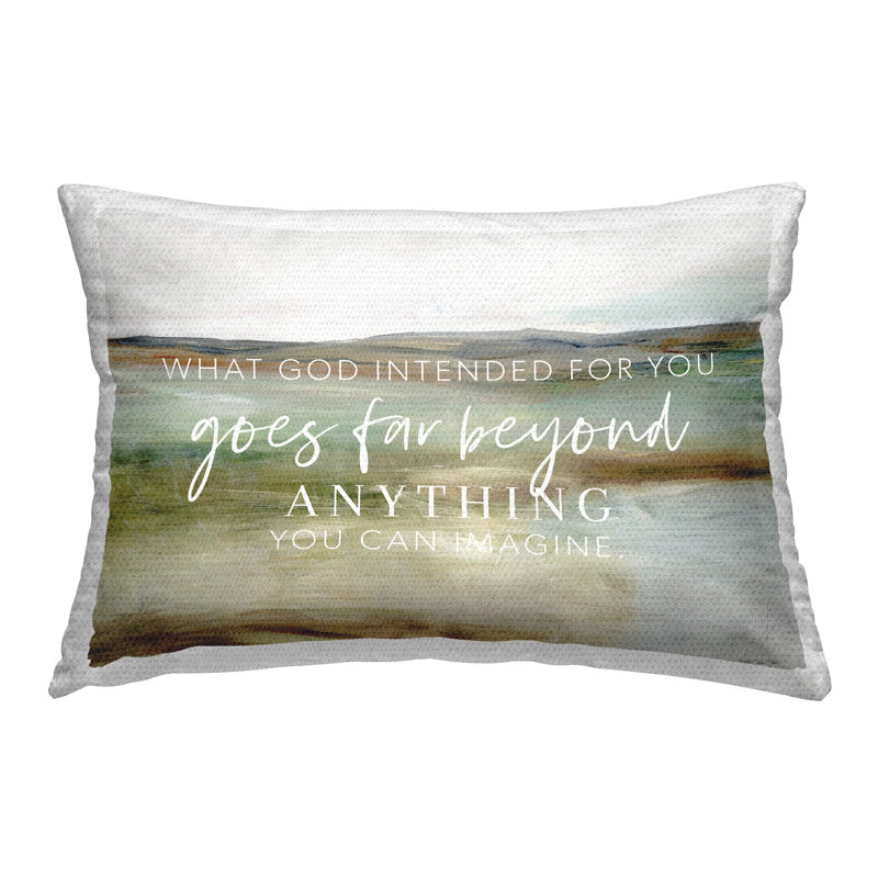 Coussin d'extérieur à imprimé divin Proverbe de God God par Sara G. Designs