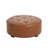 Upholstered Button Tufted Round Ottoman, PU
