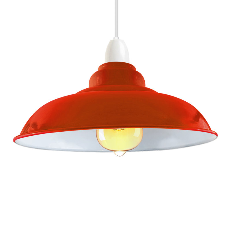 Lonnia 13.5cm H Metal Semi Curvy Lamp Shade ( Uno ), Orange