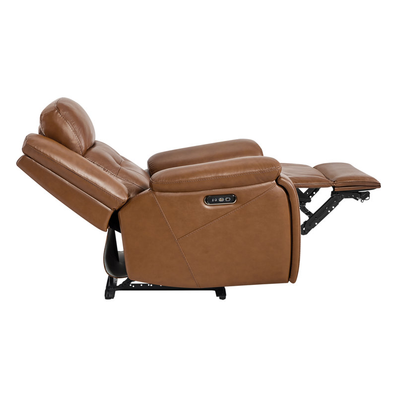38'' Dual Motor Power Recliner Chair with Adjustable Headrest and Wall Hugger Design, Saddle
