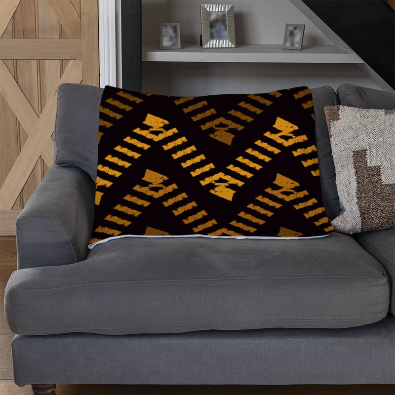 Prestridge Quilted Throw Blanket, Yellow/Orange