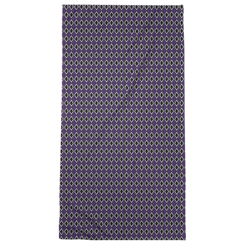 Serviette de bain à losanges géométriques, Violet