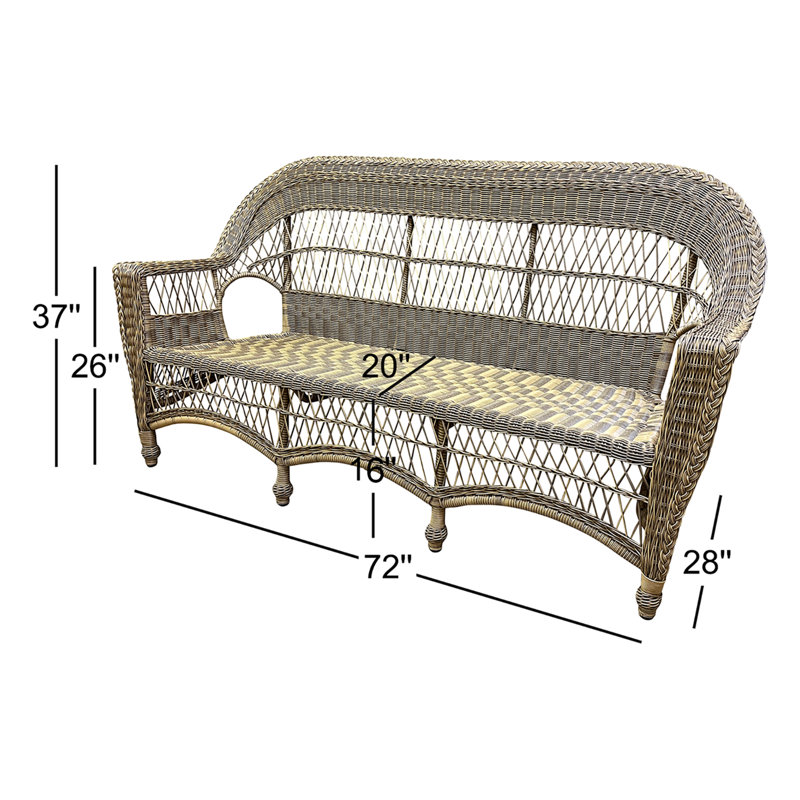 Camacho Outdoor Sofa, No, White Frame Only