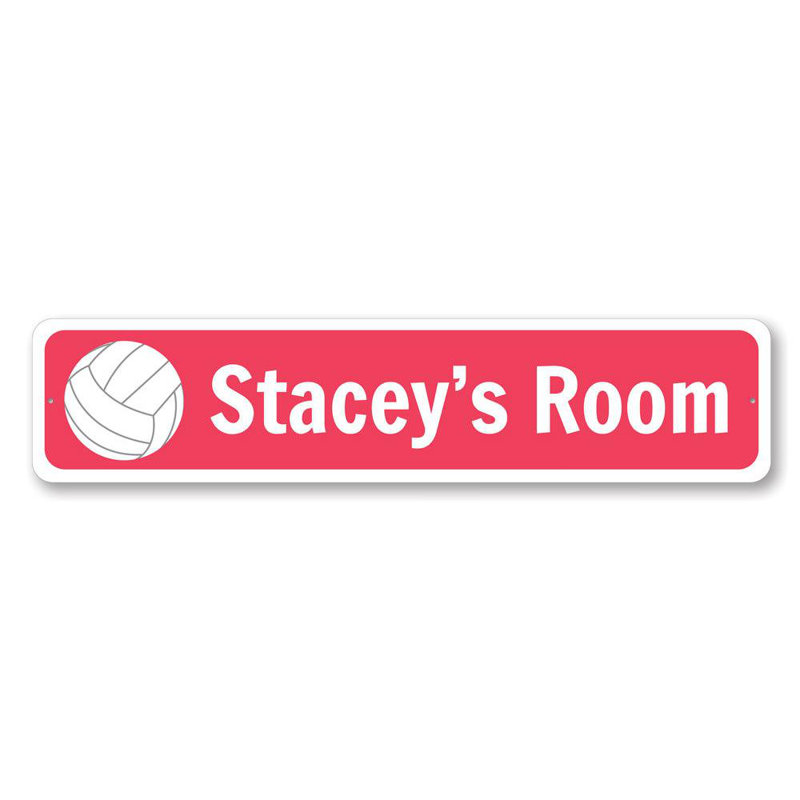 Plaque en aluminium Volleyball, H 6 po x l 24 po x P 0,06 po